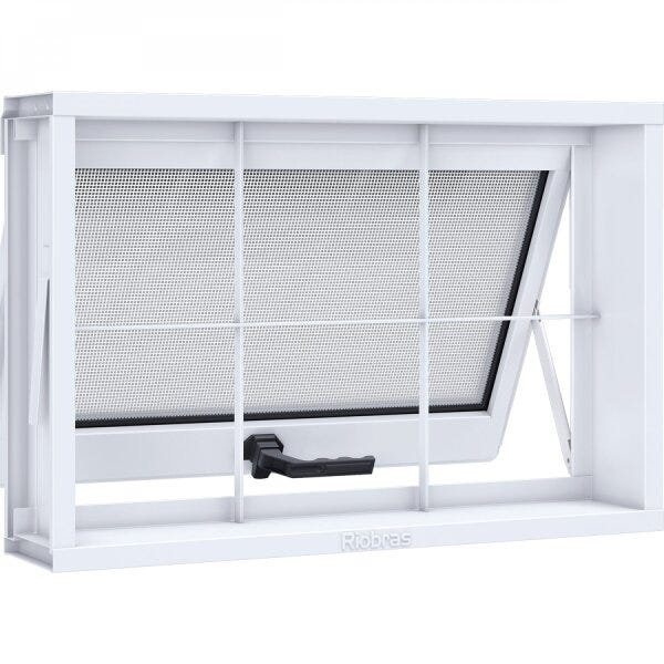 Janela de Aço Maxim-ar 40x60cm com Grade Quadrada e Vidro Riobras - Imagem 2